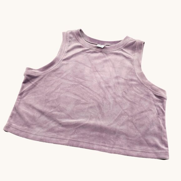 Abound Tank Top Womens XL Purple Sleeveless Cropped Soft Stretchy Casual Shirt - Picture 9 of 9